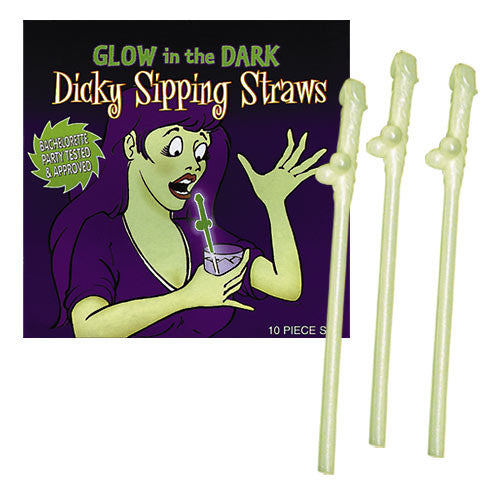 GLOW Dicky Straws, Bachelorette Party Straws